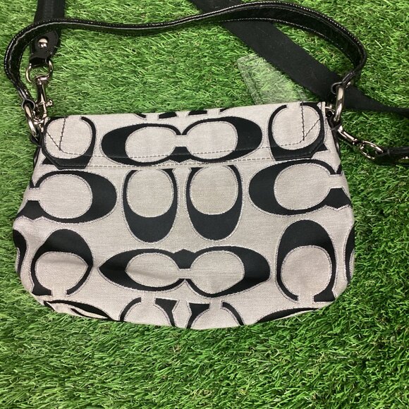 Coach Poppy Signature Print Shoulder Bag Vintage - Picture 6 of 14